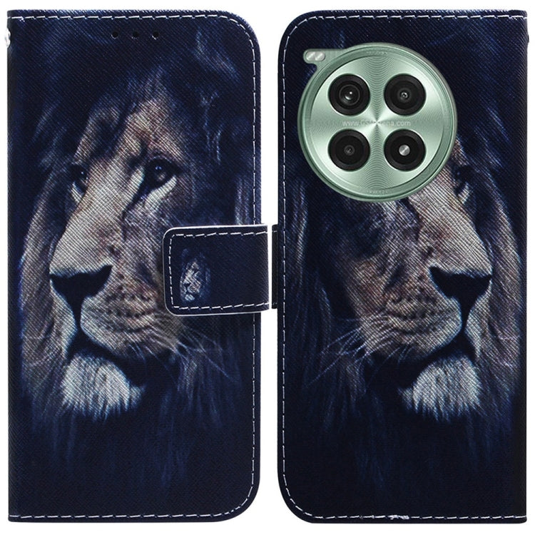 Coloured Drawing Flip Leather Phone Case, For OnePlus Ace 3 Pro, For OnePlus Nord CE4 Lite