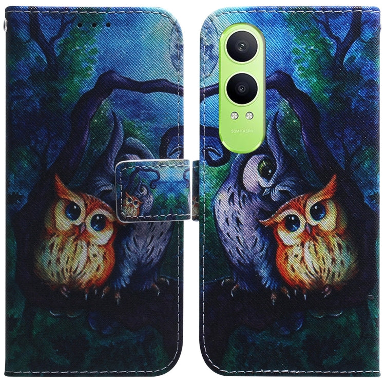 Coloured Drawing Flip Leather Phone Case, For OnePlus Ace 3 Pro, For OnePlus Nord CE4 Lite