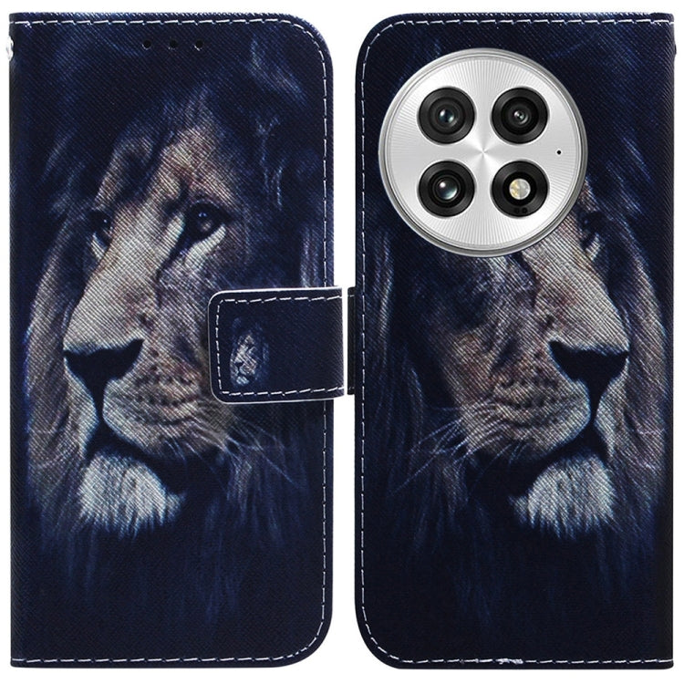 Coloured Drawing Flip Leather Phone Case, For OnePlus 13, For OnePlus Nord 4