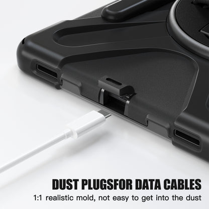 Rotatable Kickstand Grip Heavy Duty Hard Rugged Tablet Case, For Galaxy Tab S10 FE / S9 FE / S9 / S8 / S7, For Samsung Galaxy Tab S9+ / S8+