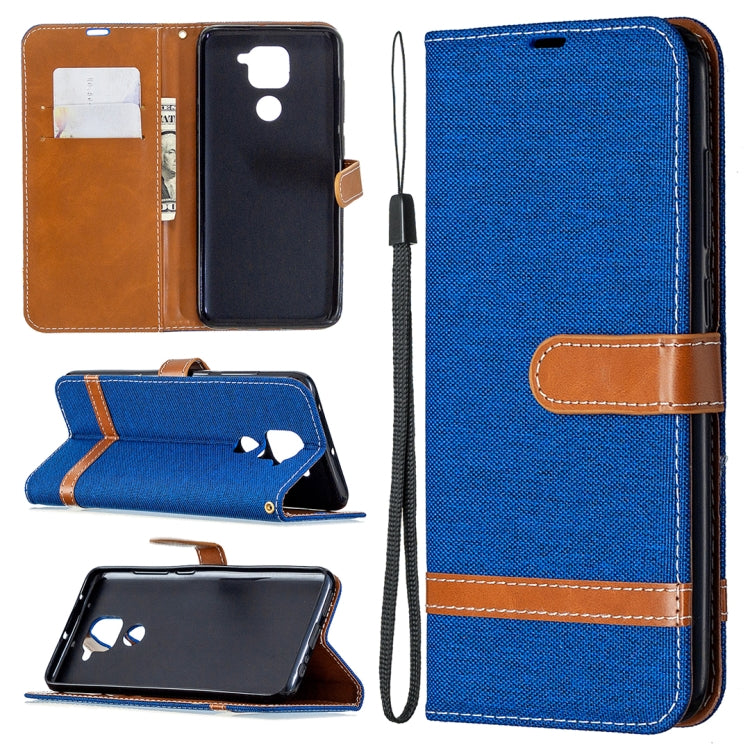 Denim Texture Horizontal Flip Leather Case with Holder & Card Slots & Wallet & Lanyard, For Nokia 5.3, For Xiaomi Redmi Note 9