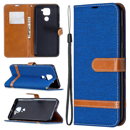 Denim Texture Horizontal Flip Leather Case with Holder & Card Slots & Wallet & Lanyard, For Nokia 5.3, For Xiaomi Redmi Note 9