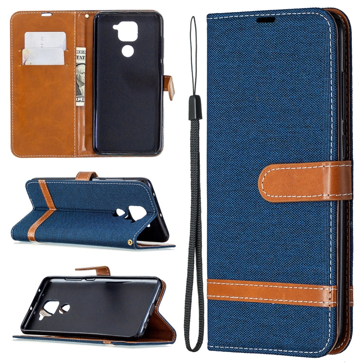 Denim Texture Horizontal Flip Leather Case with Holder & Card Slots & Wallet & Lanyard, For Nokia 5.3, For Xiaomi Redmi Note 9