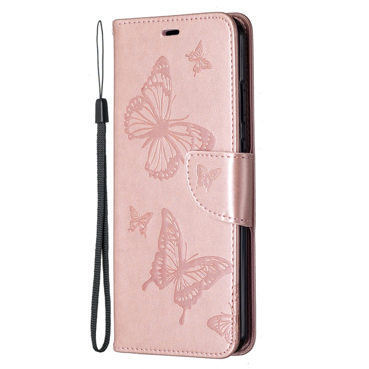 Two Butterflies Embossing Pattern Horizontal Flip Leather Case with Holder & Card Slot & Wallet & Lanyard, For Nokia 5.3, For Xiaomi Redmi Note 9