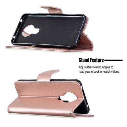 Two Butterflies Embossing Pattern Horizontal Flip Leather Case with Holder & Card Slot & Wallet & Lanyard, For Nokia 5.3, For Xiaomi Redmi Note 9