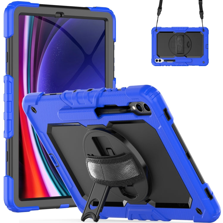 Lucky Wheel Grip Silicone Hybrid PC Tablet Case with Shoulder Strap, For Samsung Galaxy Tab S9 Ultra / S10 Ultra, For Samsung Galaxy Tab S10+ / S9+ / S9 FE+