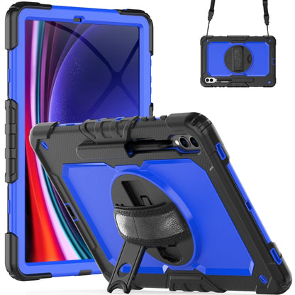 Lucky Wheel Grip Silicone Hybrid PC Tablet Case with Shoulder Strap, For Samsung Galaxy Tab S9 Ultra / S10 Ultra, For Samsung Galaxy Tab S10+ / S9+ / S9 FE+