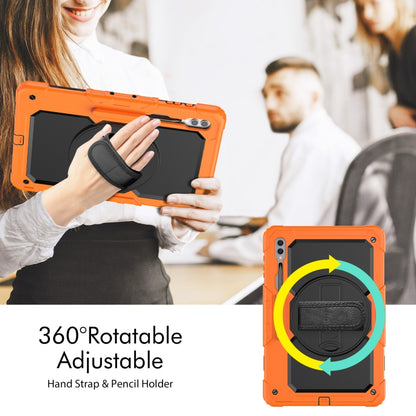Lucky Wheel Grip Silicone Hybrid PC Tablet Case with Shoulder Strap, For Samsung Galaxy Tab S9 Ultra / S10 Ultra, For Samsung Galaxy Tab S10+ / S9+ / S9 FE+