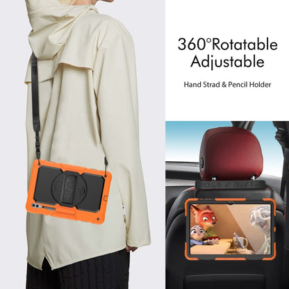 Lucky Wheel Grip Silicone Hybrid PC Tablet Case with Shoulder Strap, For Samsung Galaxy Tab S9 Ultra / S10 Ultra, For Samsung Galaxy Tab S10+ / S9+ / S9 FE+