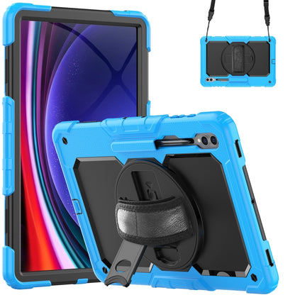 Lucky Wheel Grip Silicone Hybrid PC Tablet Case with Shoulder Strap, For Samsung Galaxy Tab S9 Ultra / S10 Ultra, For Samsung Galaxy Tab S10+ / S9+ / S9 FE+