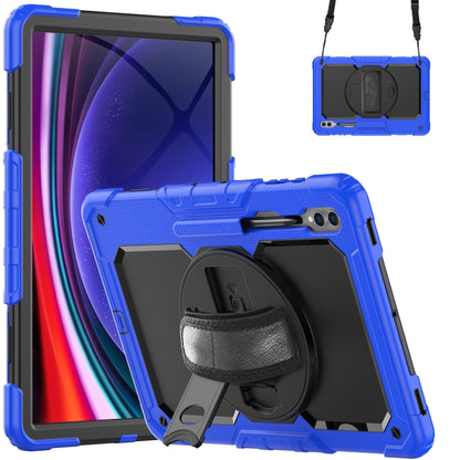 Lucky Wheel Grip Silicone Hybrid PC Tablet Case with Shoulder Strap, For Samsung Galaxy Tab S9 Ultra / S10 Ultra, For Samsung Galaxy Tab S10+ / S9+ / S9 FE+