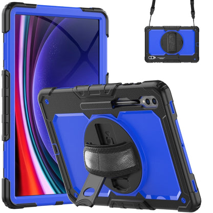 Lucky Wheel Grip Silicone Hybrid PC Tablet Case with Shoulder Strap, For Samsung Galaxy Tab S9 Ultra / S10 Ultra, For Samsung Galaxy Tab S10+ / S9+ / S9 FE+