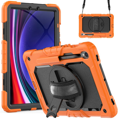 Lucky Wheel Grip Silicone Hybrid PC Tablet Case with Shoulder Strap, For Samsung Galaxy Tab S9 / S9 FE / S10 FE, For Samsung Galaxy Tab S10 FE+