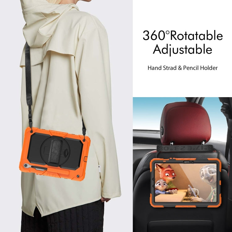 Lucky Wheel Grip Silicone Hybrid PC Tablet Case with Shoulder Strap, For Samsung Galaxy Tab S9 / S9 FE / S10 FE, For Samsung Galaxy Tab S10 FE+