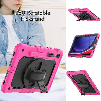 Lucky Wheel Grip Silicone Hybrid PC Tablet Case with Shoulder Strap, For Samsung Galaxy Tab S9 / S9 FE / S10 FE, For Samsung Galaxy Tab S10 FE+