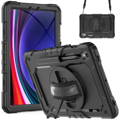Lucky Wheel Grip Silicone Hybrid PC Tablet Case with Shoulder Strap, For Samsung Galaxy Tab S9 / S9 FE / S10 FE, For Samsung Galaxy Tab S10 FE+