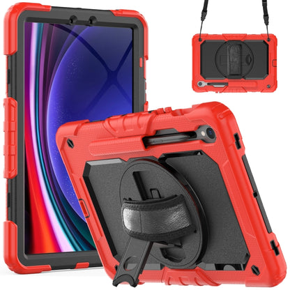 Lucky Wheel Grip Silicone Hybrid PC Tablet Case with Shoulder Strap, For Samsung Galaxy Tab S9 / S9 FE / S10 FE, For Samsung Galaxy Tab S10 FE+