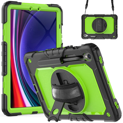 Lucky Wheel Grip Silicone Hybrid PC Tablet Case with Shoulder Strap, For Samsung Galaxy Tab S9 / S9 FE / S10 FE, For Samsung Galaxy Tab S10 FE+
