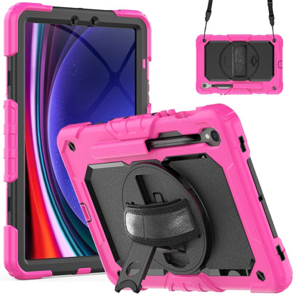 Lucky Wheel Grip Silicone Hybrid PC Tablet Case with Shoulder Strap, For Samsung Galaxy Tab S9 / S9 FE / S10 FE, For Samsung Galaxy Tab S10 FE+