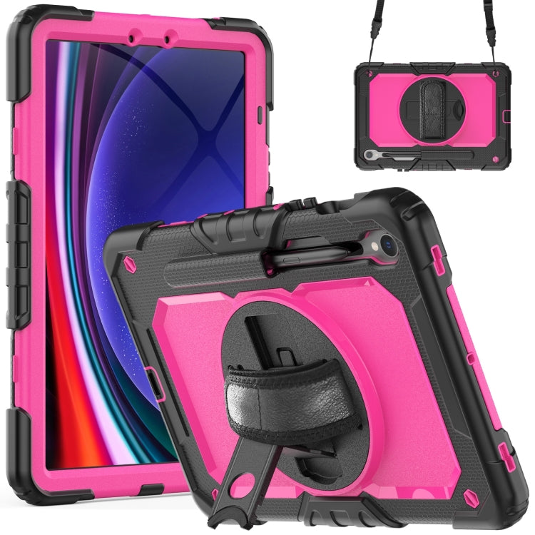 Lucky Wheel Grip Silicone Hybrid PC Tablet Case with Shoulder Strap, For Samsung Galaxy Tab S9 / S9 FE / S10 FE, For Samsung Galaxy Tab S10 FE+