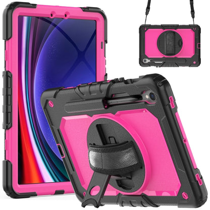Lucky Wheel Grip Silicone Hybrid PC Tablet Case with Shoulder Strap, For Samsung Galaxy Tab S9 / S9 FE / S10 FE, For Samsung Galaxy Tab S10 FE+