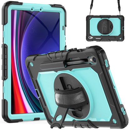 Lucky Wheel Grip Silicone Hybrid PC Tablet Case with Shoulder Strap, For Samsung Galaxy Tab S9 / S9 FE / S10 FE, For Samsung Galaxy Tab S10 FE+