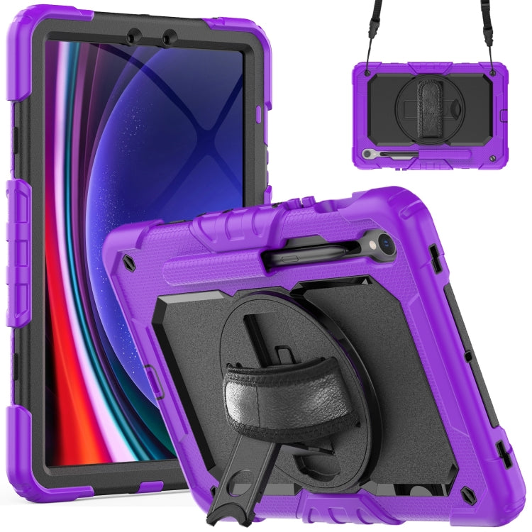 Lucky Wheel Grip Silicone Hybrid PC Tablet Case with Shoulder Strap, For Samsung Galaxy Tab S9 / S9 FE / S10 FE, For Samsung Galaxy Tab S10 FE+
