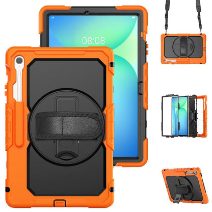 Lucky Wheel Grip Silicone Hybrid PC Tablet Case with Shoulder Strap, For Samsung Galaxy Tab S9 / S9 FE / S10 FE, For Samsung Galaxy Tab S10 FE+
