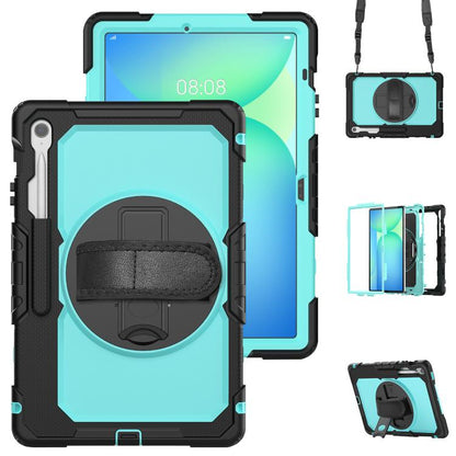 Lucky Wheel Grip Silicone Hybrid PC Tablet Case with Shoulder Strap, For Samsung Galaxy Tab S9 / S9 FE / S10 FE, For Samsung Galaxy Tab S10 FE+