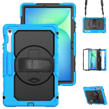 Lucky Wheel Grip Silicone Hybrid PC Tablet Case with Shoulder Strap, For Samsung Galaxy Tab S9 / S9 FE / S10 FE, For Samsung Galaxy Tab S10 FE+