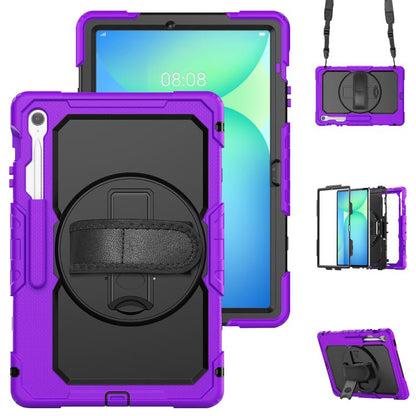 Lucky Wheel Grip Silicone Hybrid PC Tablet Case with Shoulder Strap, For Samsung Galaxy Tab S9 / S9 FE / S10 FE, For Samsung Galaxy Tab S10 FE+