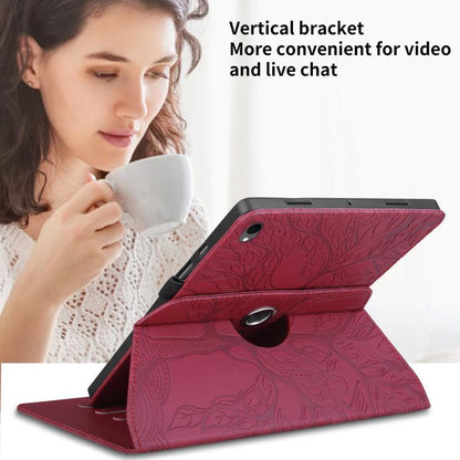 Tree Life Embossed Rotation Leather Tablet Case, For Samsung Galaxy Tab S11, For Samsung Galaxy Tab S11 Ultra, For Samsung Galaxy Tab S10 Ultra / S9 Ultra, For Samsung Galaxy Tab S10+ / S9+ / S8+