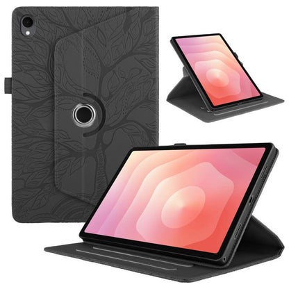 Tree Life Embossed Rotation Leather Tablet Case, For Samsung Galaxy Tab S11, For Samsung Galaxy Tab S11 Ultra, For Samsung Galaxy Tab S10 Ultra / S9 Ultra, For Samsung Galaxy Tab S10+ / S9+ / S8+