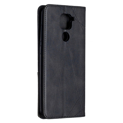 Rhombus Texture Horizontal Flip Magnetic Leather Case with Holder & Card Slots & Wallet, For Xiaomi Redmi Note 9