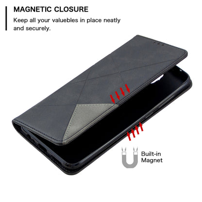 Rhombus Texture Horizontal Flip Magnetic Leather Case with Holder & Card Slots & Wallet, For Xiaomi Redmi Note 9