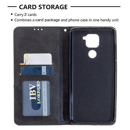 Rhombus Texture Horizontal Flip Magnetic Leather Case with Holder & Card Slots & Wallet, For Xiaomi Redmi Note 9