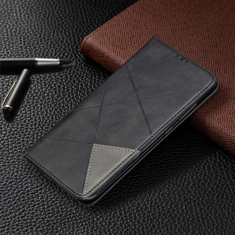 Rhombus Texture Horizontal Flip Magnetic Leather Case with Holder & Card Slots & Wallet, For Xiaomi Redmi Note 9