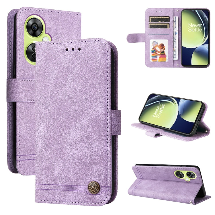 Skin Feel Life Tree Metal Button Leather Phone Case, For OnePlus 12R, For OnePlus 12, For OnePlus Nord CE3, For OnePlus Nord CE 3 Lite / Nord N30