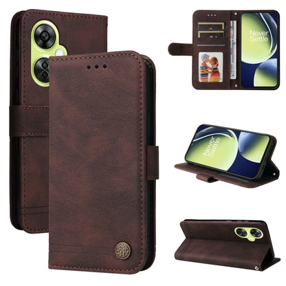 Skin Feel Life Tree Metal Button Leather Phone Case, For OnePlus 12R, For OnePlus 12, For OnePlus Nord CE3, For OnePlus Nord CE 3 Lite / Nord N30