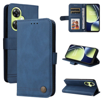 Skin Feel Life Tree Metal Button Leather Phone Case, For OnePlus 12R, For OnePlus 12, For OnePlus Nord CE3, For OnePlus Nord CE 3 Lite / Nord N30