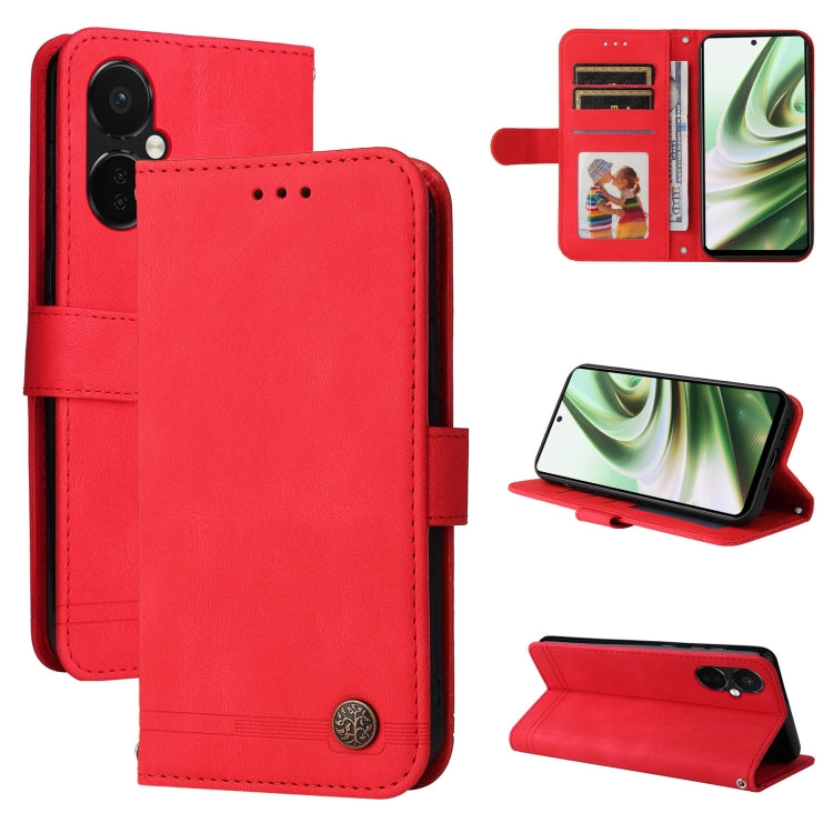Skin Feel Life Tree Metal Button Leather Phone Case, For OnePlus 12R, For OnePlus 12, For OnePlus Nord CE3, For OnePlus Nord CE 3 Lite / Nord N30