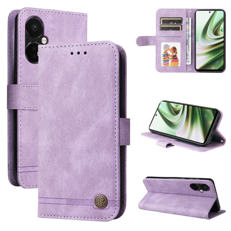 Skin Feel Life Tree Metal Button Leather Phone Case, For OnePlus 12R, For OnePlus 12, For OnePlus Nord CE3, For OnePlus Nord CE 3 Lite / Nord N30