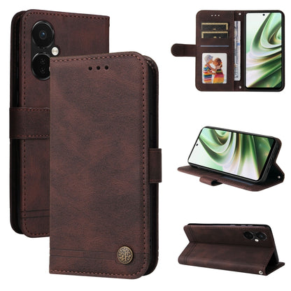 Skin Feel Life Tree Metal Button Leather Phone Case, For OnePlus 12R, For OnePlus 12, For OnePlus Nord CE3, For OnePlus Nord CE 3 Lite / Nord N30