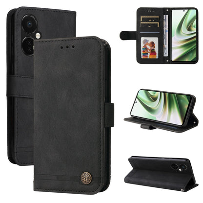 Skin Feel Life Tree Metal Button Leather Phone Case, For OnePlus 12R, For OnePlus 12, For OnePlus Nord CE3, For OnePlus Nord CE 3 Lite / Nord N30