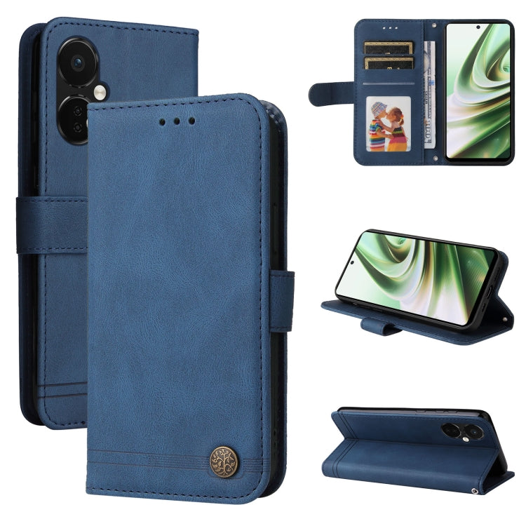 Skin Feel Life Tree Metal Button Leather Phone Case, For OnePlus 12R, For OnePlus 12, For OnePlus Nord CE3, For OnePlus Nord CE 3 Lite / Nord N30