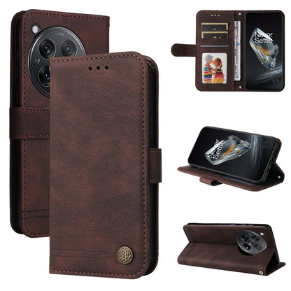 Skin Feel Life Tree Metal Button Leather Phone Case, For OnePlus 12R, For OnePlus 12, For OnePlus Nord CE3, For OnePlus Nord CE 3 Lite / Nord N30