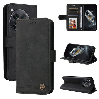 Skin Feel Life Tree Metal Button Leather Phone Case, For OnePlus 12R, For OnePlus 12, For OnePlus Nord CE3, For OnePlus Nord CE 3 Lite / Nord N30