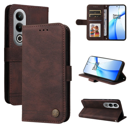 Skin Feel Life Tree Metal Button Leather Phone Case, For OnePlus Ace 3 Pro, For OnePlus Nord CE4 Lite, For OnePlus Ace 3V, For OnePlus Nord CE4