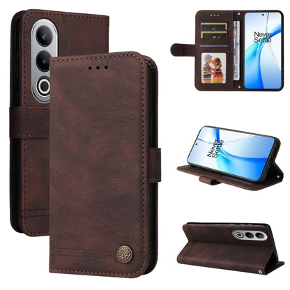 Skin Feel Life Tree Metal Button Leather Phone Case, For OnePlus Ace 3 Pro, For OnePlus Nord CE4 Lite, For OnePlus Ace 3V, For OnePlus Nord CE4