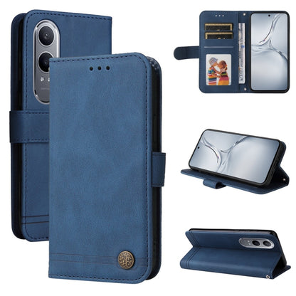 Skin Feel Life Tree Metal Button Leather Phone Case, For OnePlus Ace 3 Pro, For OnePlus Nord CE4 Lite, For OnePlus Ace 3V, For OnePlus Nord CE4
